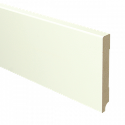 [16033] MDF Moderne plint 120x15 wit gel. RAL9010