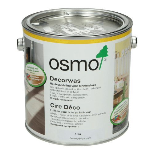 Osmo Decorwas Transparant 3119 Zeidengrijs 0,125L