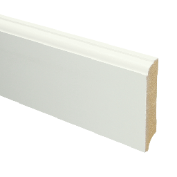 [16046] MDF Eigentijdse plint 70x12 voorgelakt RAL 9010