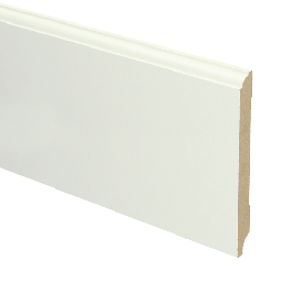 [16048] MDF Eigentijdse plint 120x12 voorgelakt RAL 9010