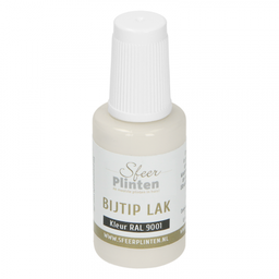 [ID-01-00750] Sfeerplinten bij-tip-lak - 20 ml (RAL 9001 Crème wit)