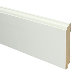 [16016] MDF Eigentijdse plint 115x18 wit voorgel. RAL 9010