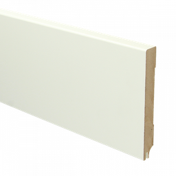 [16333] MDF Moderne plint 120x15 voorgelakt RAL 9010 incl uitsparing