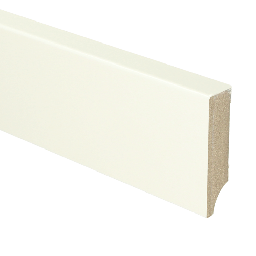 [16040] MDF Moderne plint 70x18 voorgelakt RAL 9010