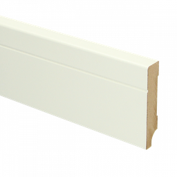 [16090] MDF Tijdloze plint 70x12 wit gel. RAL 9010